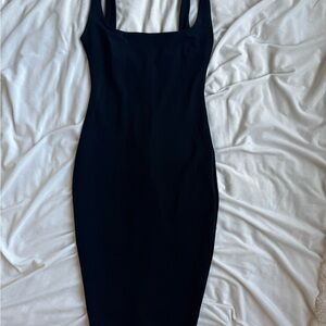 Nookie Midi Sleeveless Bodycon Black Dress